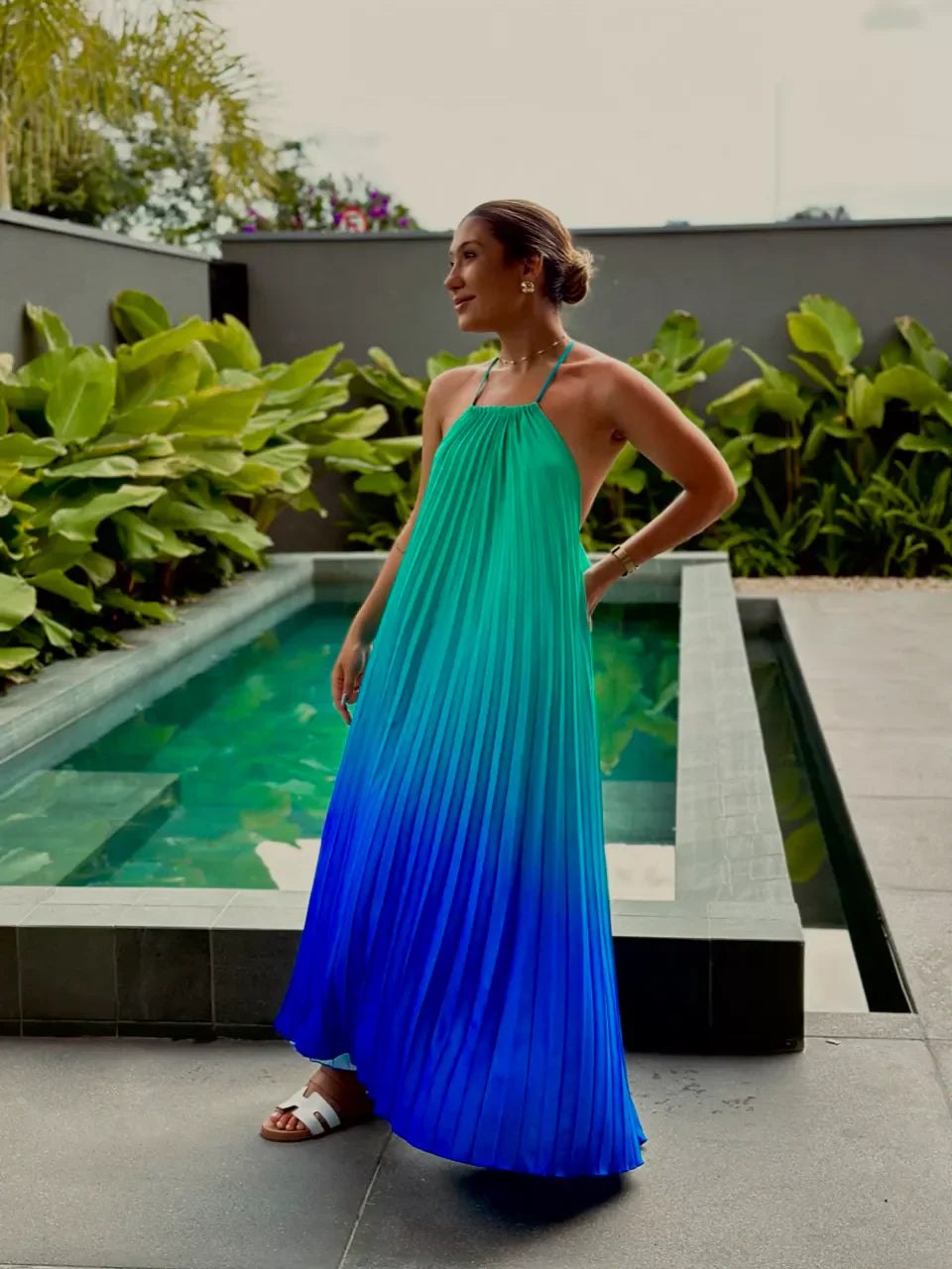 Vestido Alamanda Plissado