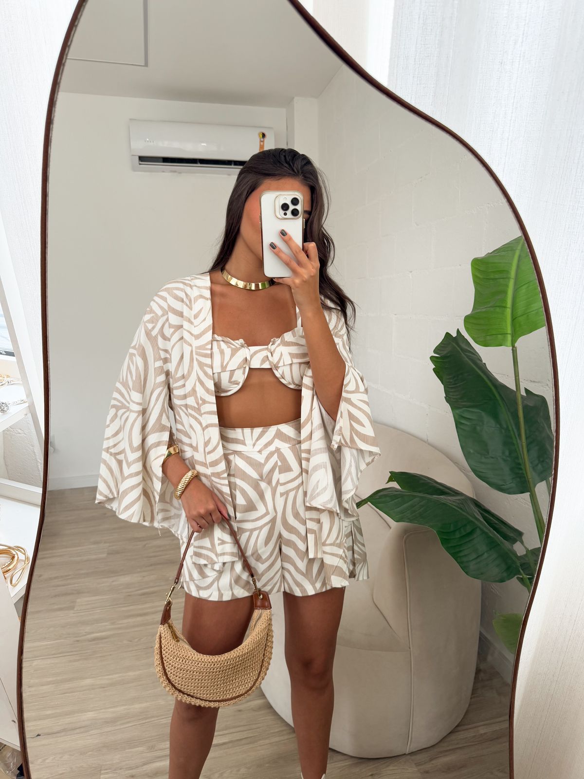 Conjunto Iris - Cropped+Short+Kimono