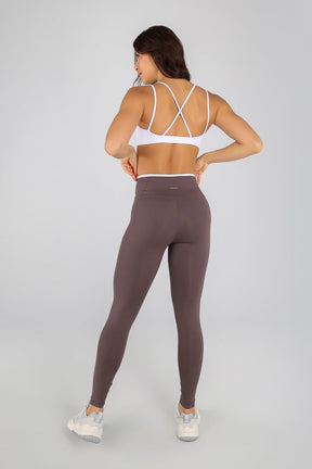 Conjunto Bicolor com Pespontos e Viés Contrastantes (Legging+Top)