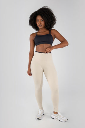 Conjunto Bicolor com Pespontos e Viés Contrastantes (Legging+Top)