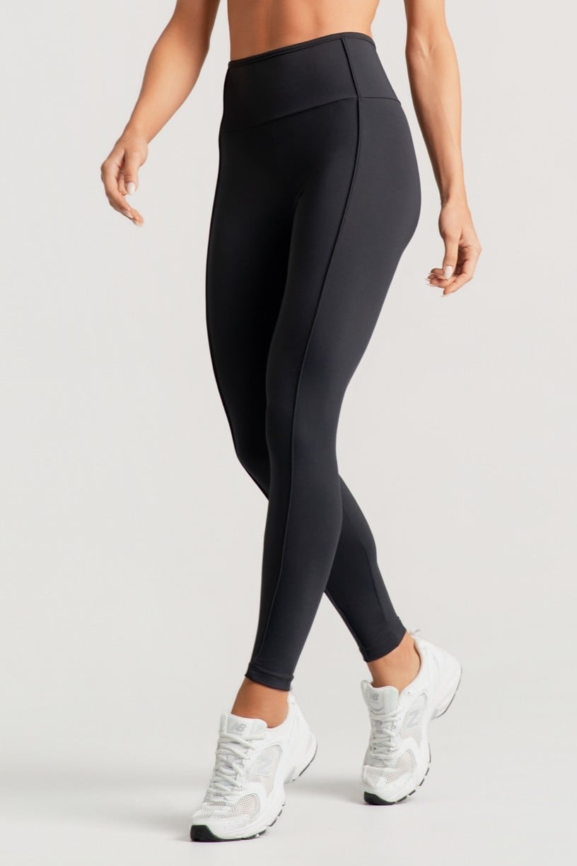 Conjunto Preto Vivo e Viés na Cintura (Legging+Top)