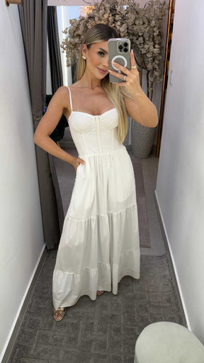 Vestido Corselet Tricoline Luara