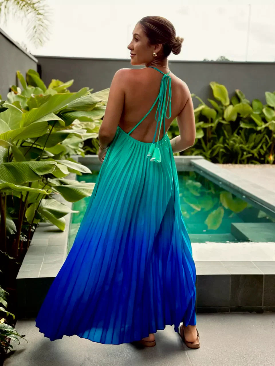 Vestido Alamanda Plissado