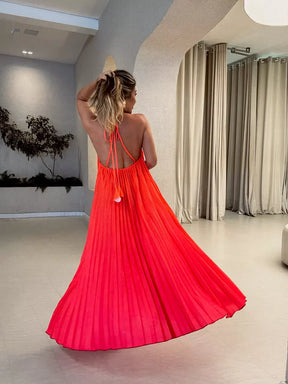 Vestido Alamanda Plissado