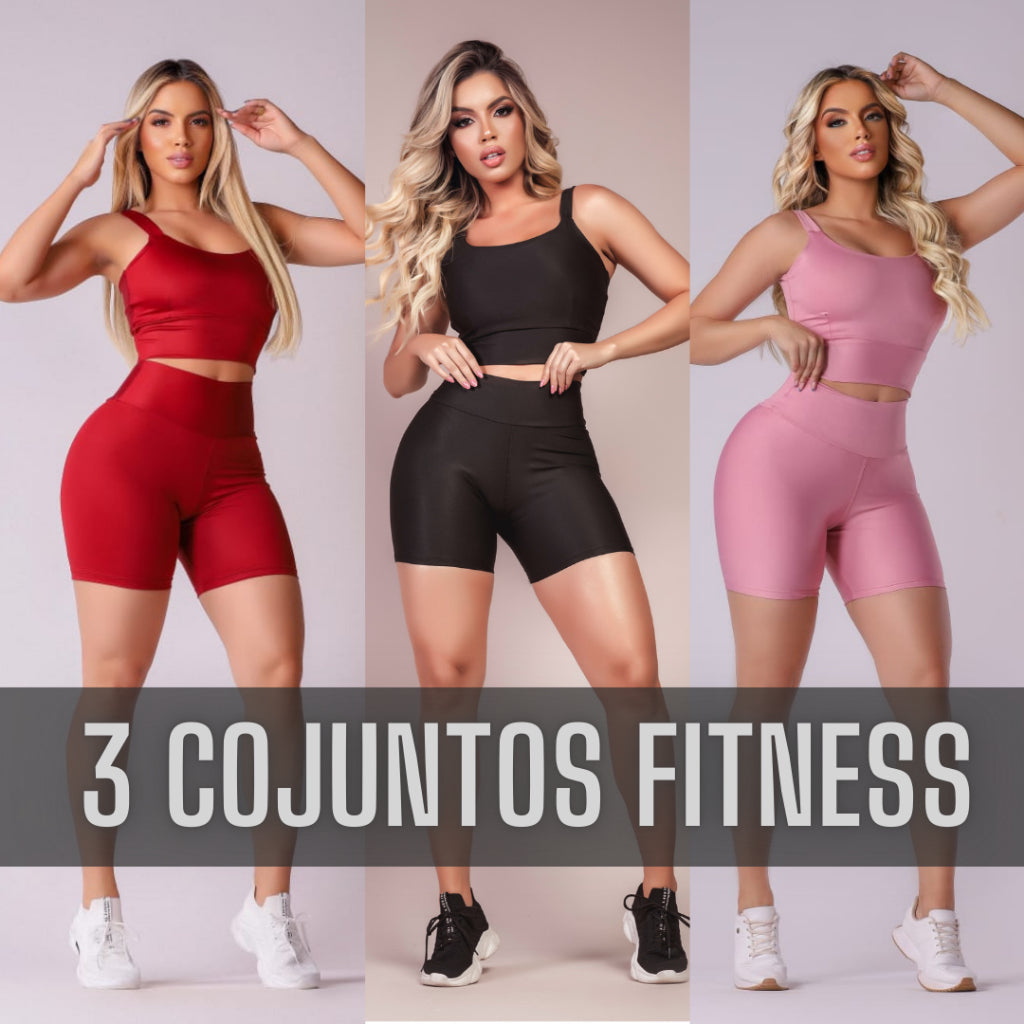 Kit 3 Conjunto Short + Top (Somente Hoje)