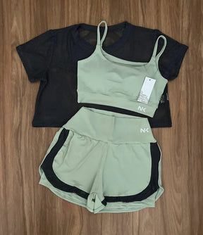 Conjunto 3 Peças Short Duplo